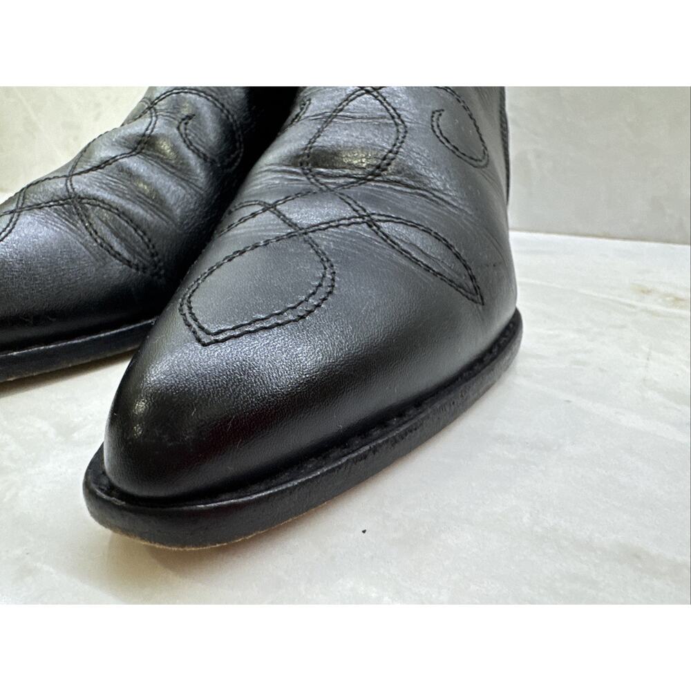 Vero Cuoio Womens Handcrafted in Italy Black Leather Ankle Boots Sz 5.5 Eur 36 - Picture 12 of 14